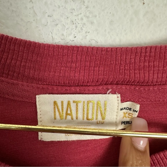 Nation Ltd Martine Pima Cotton Midi Dress Pink Size XS - Picture 4 of 5